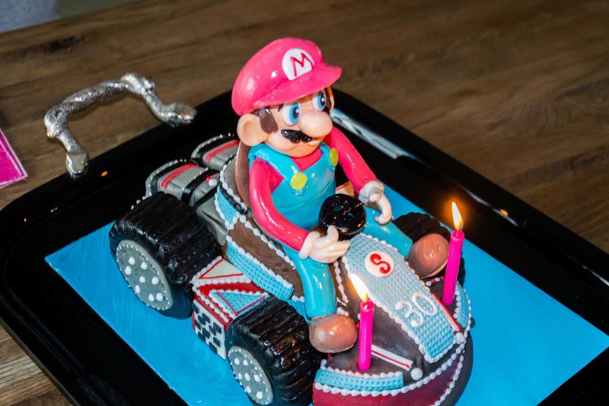 Geburtstagskuchen Dekoration 2016 - Mario Kart - 011