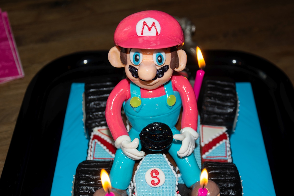 Geburtstagskuchen Dekoration 2016 - Mario Kart - 014