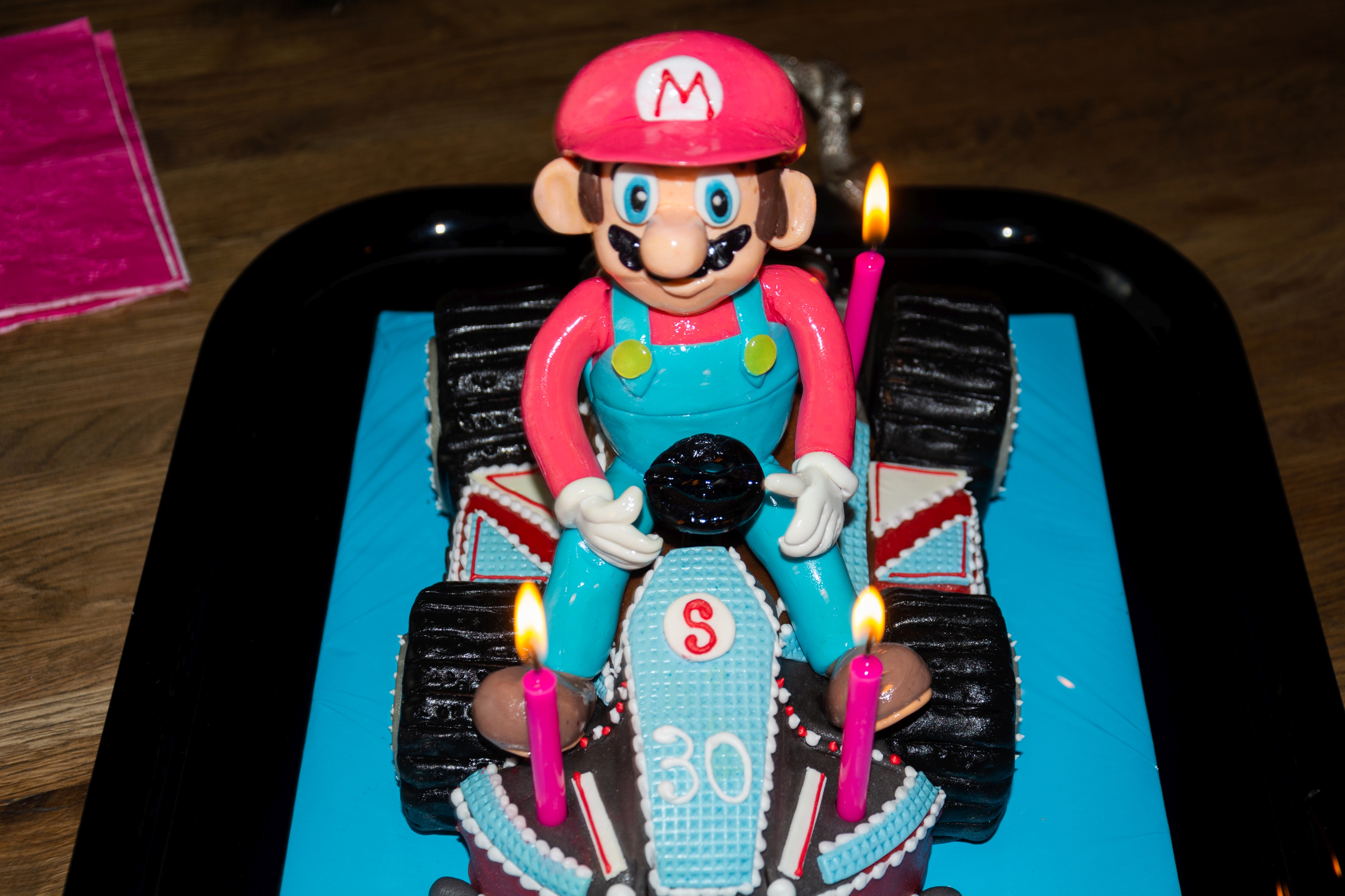 Geburtstagskuchen Dekoration 2016 - Mario Kart - 015