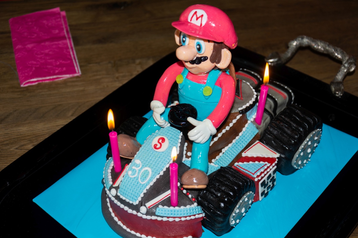 Geburtstagskuchen Dekoration 2016 - Mario Kart - 016
