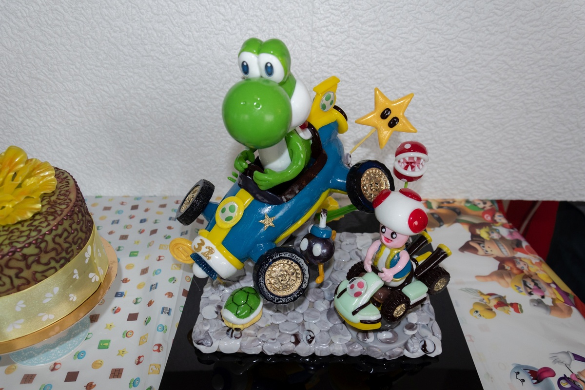 Geburtstagskuchen Dekoration 2018 - Yoshi & Toad - 003