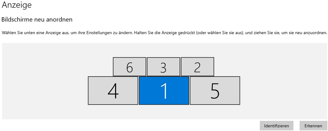 RDP - Monitor Liste Systemsteuerung