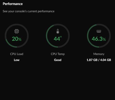 UDM-PRO, Sysload & Temp