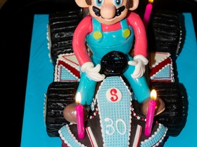Geburtstagskuchen Dekoration 2016 - Mario Kart - 005