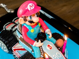 Geburtstagskuchen Dekoration 2016 - Mario Kart - 012