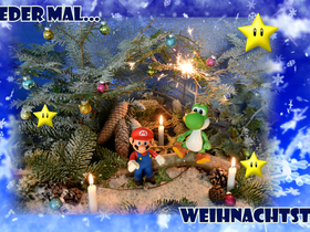 Mario und Yoshi Wallpaper (Dezember) - 028
