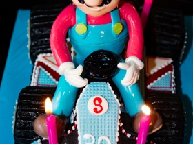 Geburtstagskuchen Dekoration 2016 - Mario Kart - 004